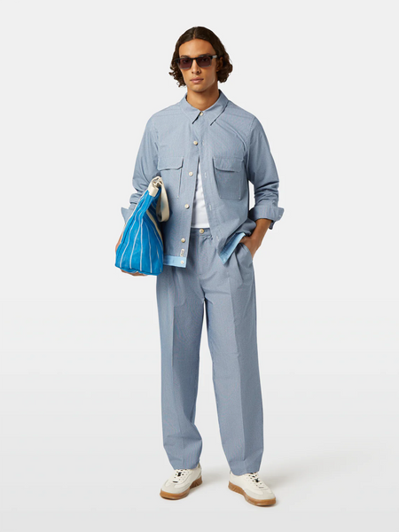 SOBRECAMISA NYLON TRIMMED SEERSUCKER