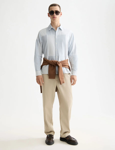 CAMISA PATCHWORK RELAXED FIT OXFORD