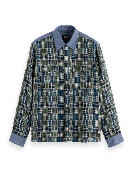 CAMISA PATCHWORK FLANNER RELAXED FIT