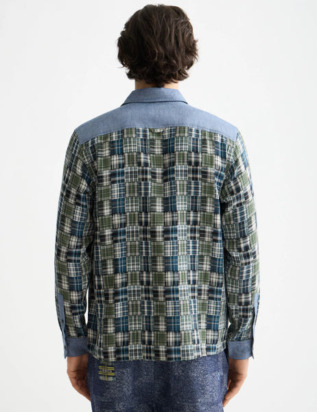 CAMISA PATCHWORK FLANNER RELAXED FIT