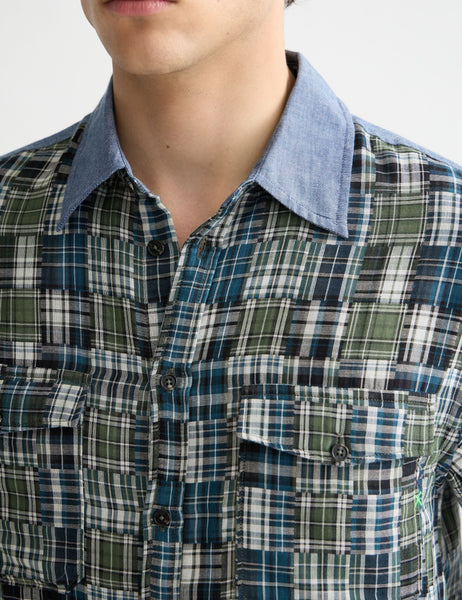 CAMISA PATCHWORK FLANNER RELAXED FIT