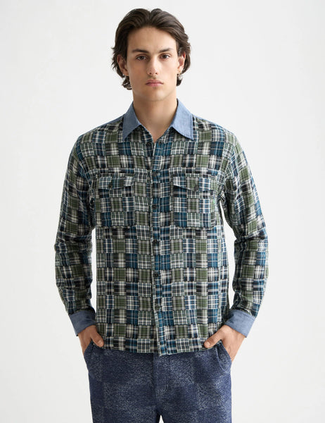 CAMISA PATCHWORK FLANNER RELAXED FIT