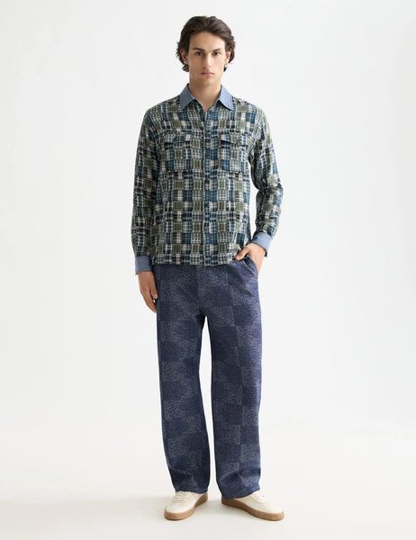 CAMISA PATCHWORK FLANNER RELAXED FIT