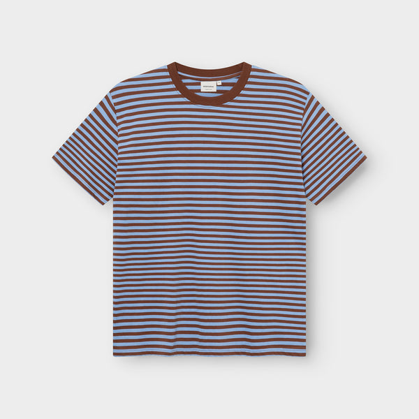 T-SHIRT STOCKHOLM STRIPES CAP/CORN BLUE
