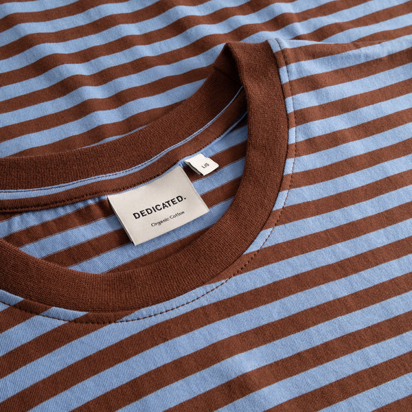 T-SHIRT STOCKHOLM STRIPES CAP/CORN BLUE