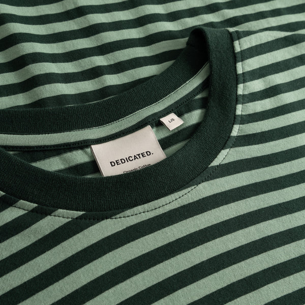 T-SHIRT STOCKHOLM STRIPES GREEN/ GRANITE