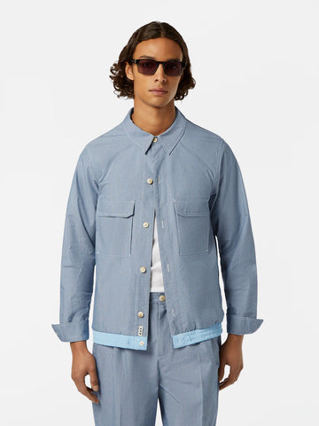 SOBRECAMISA NYLON TRIMMED SEERSUCKER