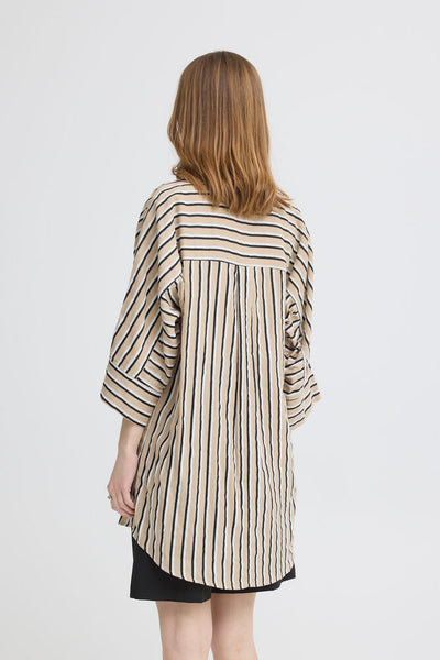 CAMISA IAFOXA 3/4 SH STRIPE