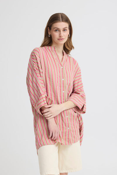 CAMISA IAFOXA 3/4 SH STRIPE