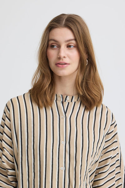 CAMISA IAFOXA 3/4 SH STRIPE