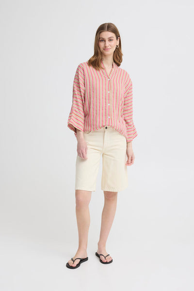 CAMISA IAFOXA 3/4 SH STRIPE