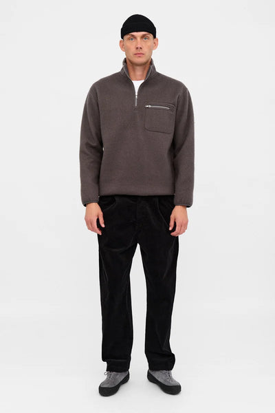 BLUSÃO AKTONI HALF ZIP BOILED WOOL OS