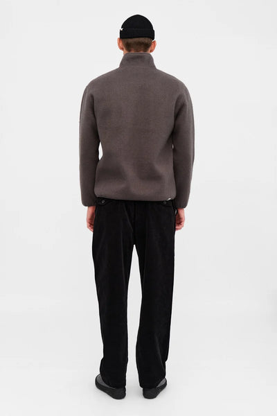 BLUSÃO AKTONI HALF ZIP BOILED WOOL OS