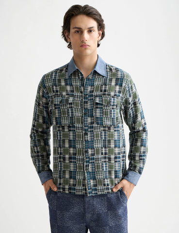 CAMISA PATCHWORK FLANNER RELAXED FIT