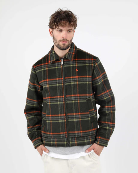 BLUSÃO DONNIE - Worker Jacket Olive-Orange