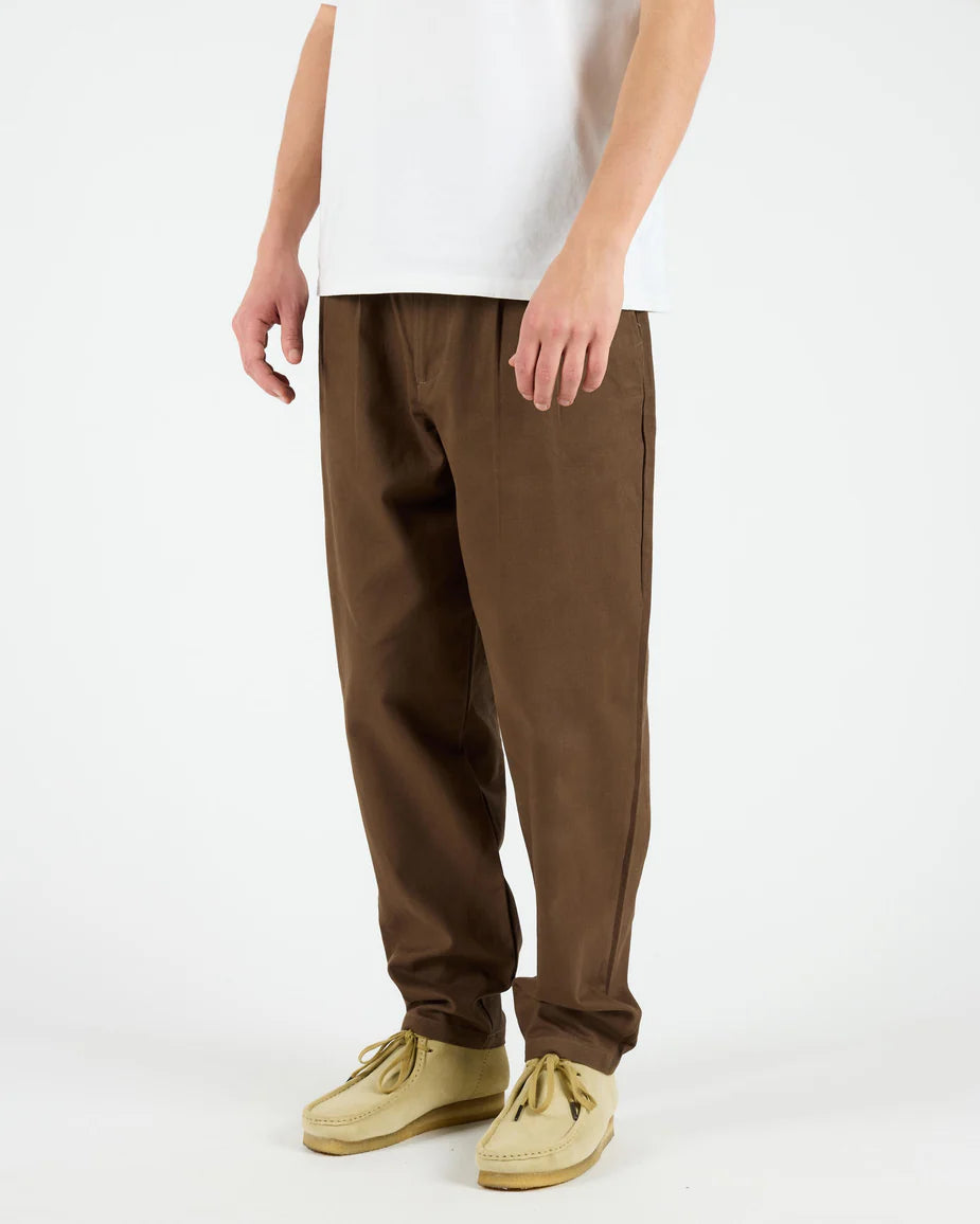 CALÇAS COTTON TWILL PLEATED